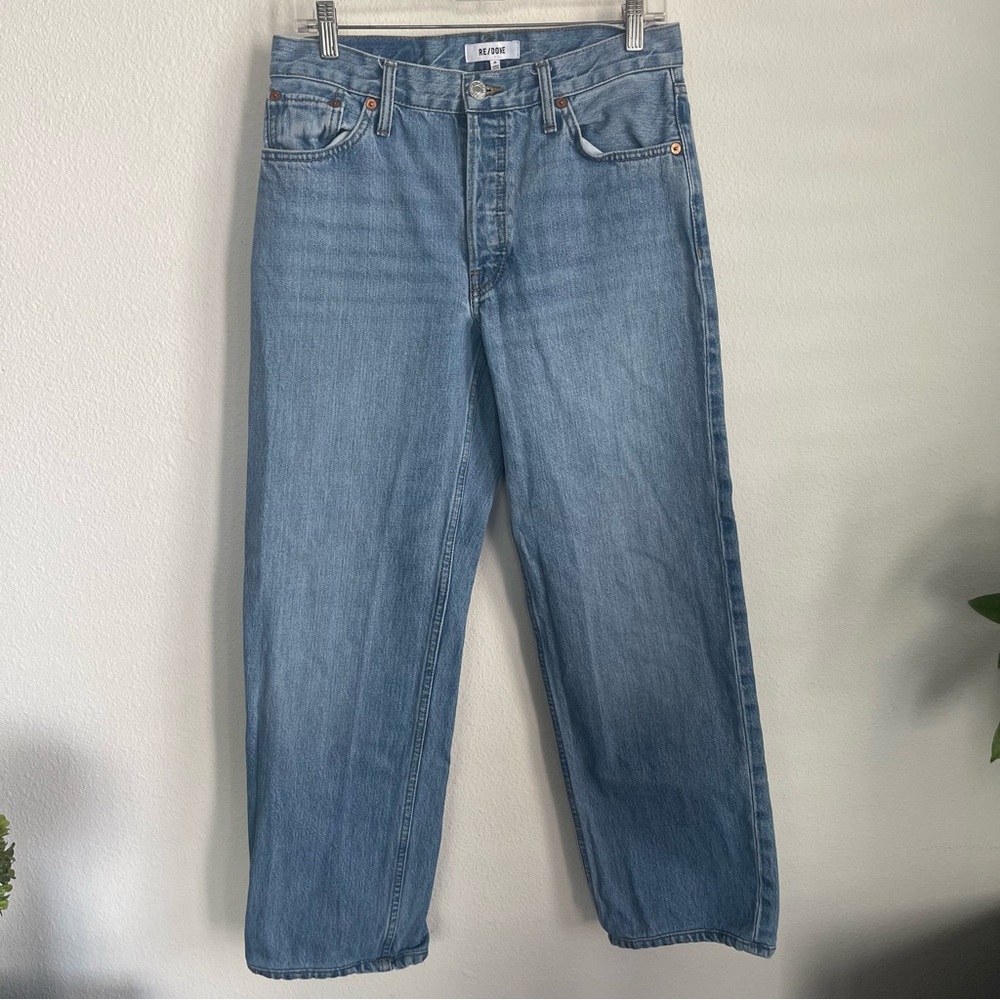 RE/DONE Wasted Indigo Button Fly Denim Jeans